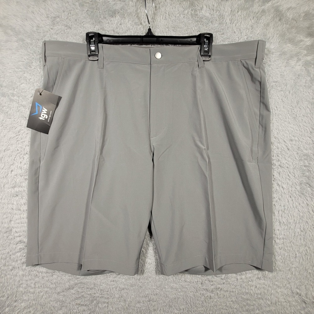 TGW Performance Golf Shorts Men's Size 42 Gray Flat Front Stretch NWT‎